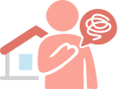日常生活で不安に感じていることを表すイラスト