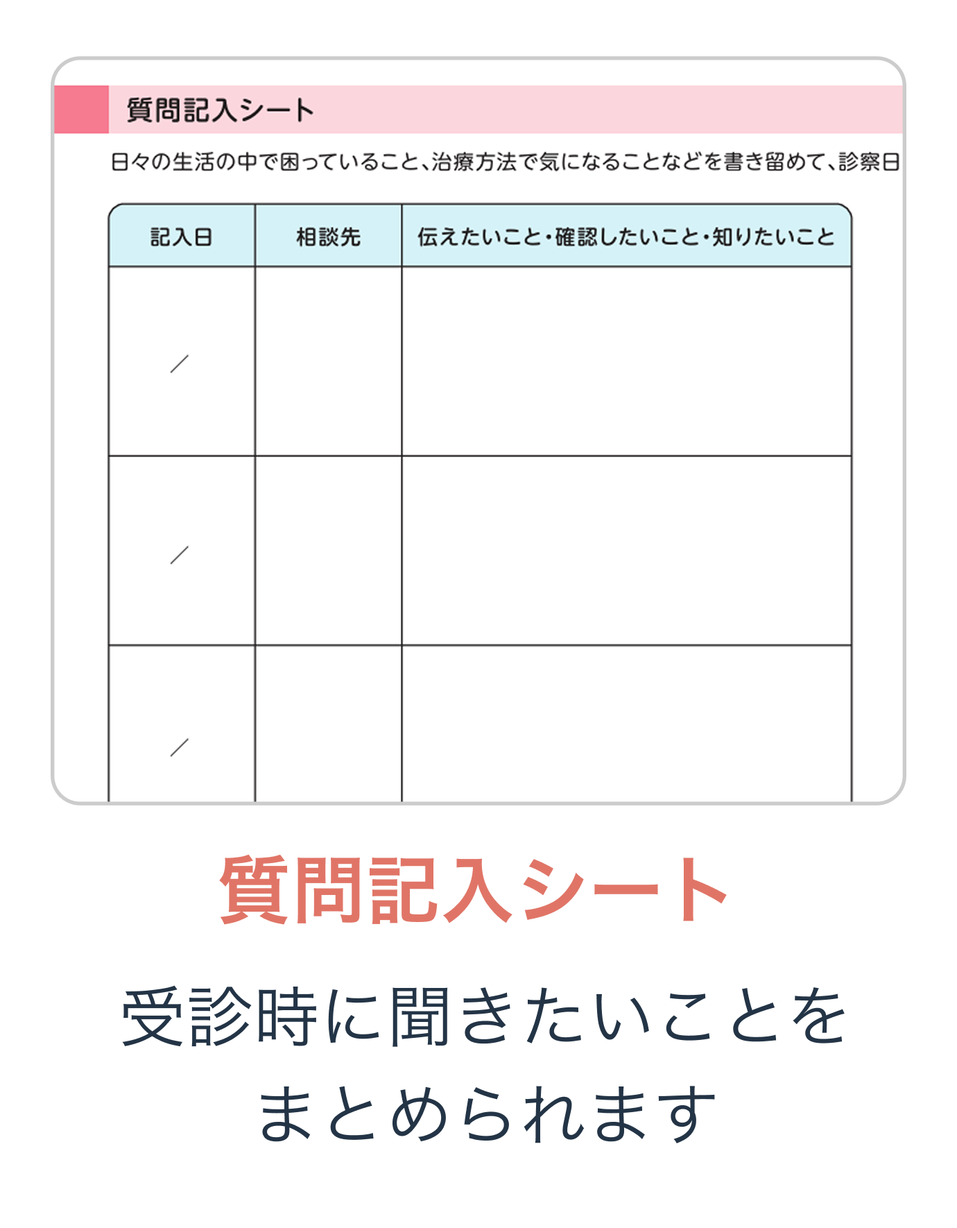 質問記入シート