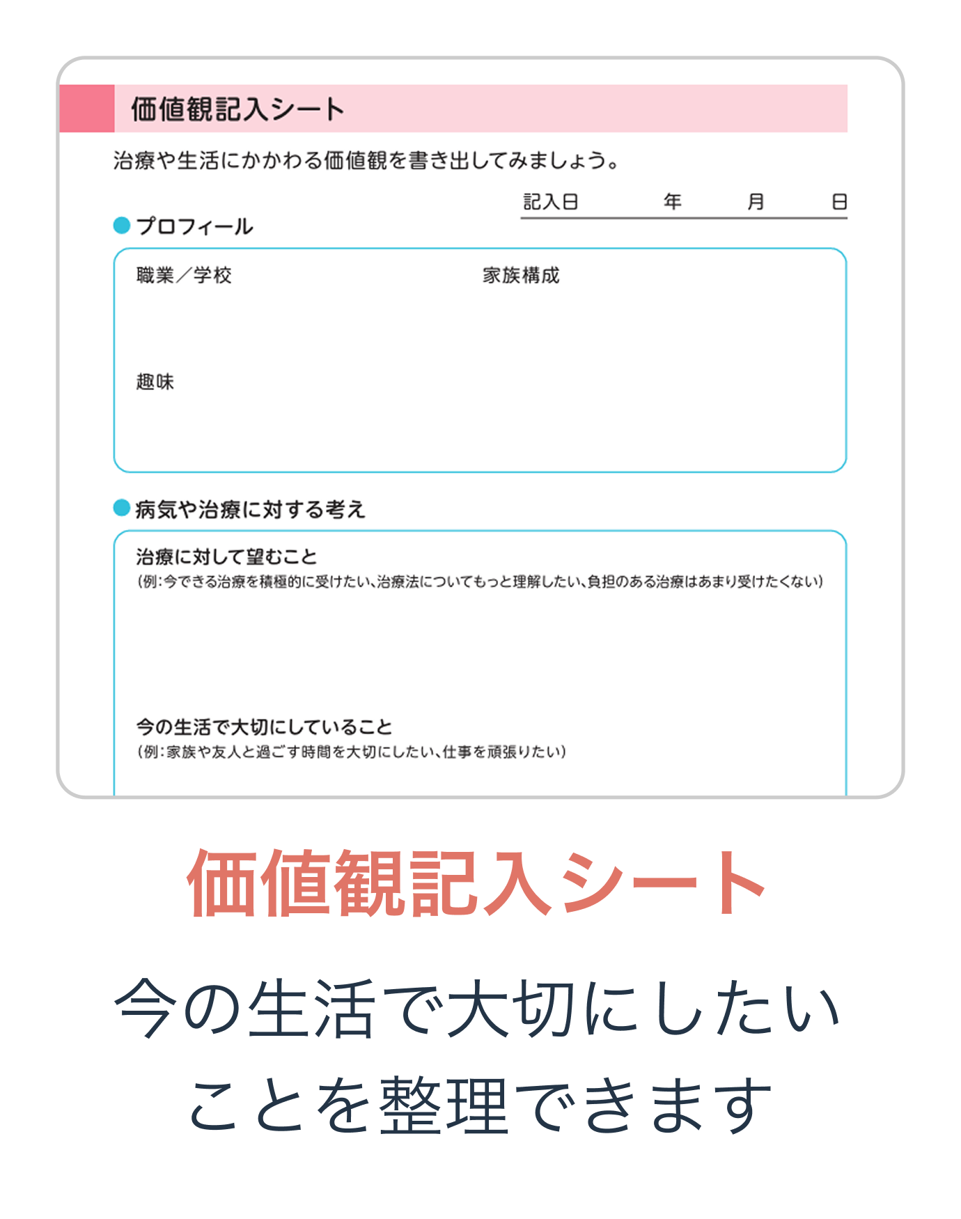 価値観記入シート