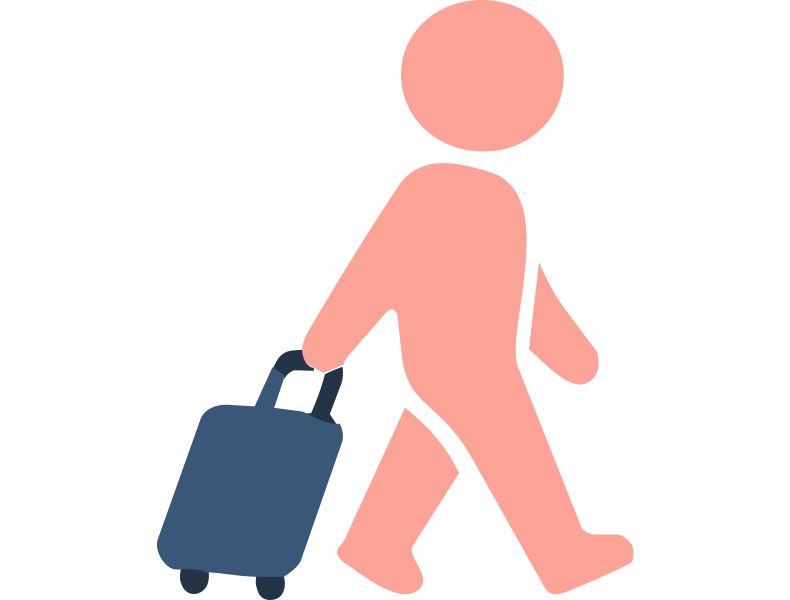 旅行や外出について相談したいことを表すイラスト